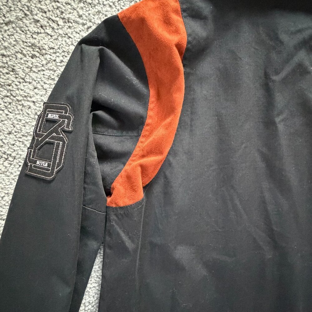 Black Scale Black and Orange Devil in the Details Bomber Jacket - Men's Size M - Picture 16 of 16
